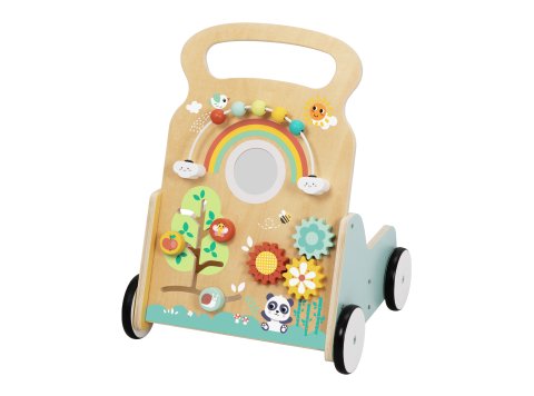 Caminador de madera con actividades Hi Pando