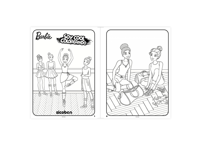 Libro "Soy cool coloreando: Barbie" Sicoben