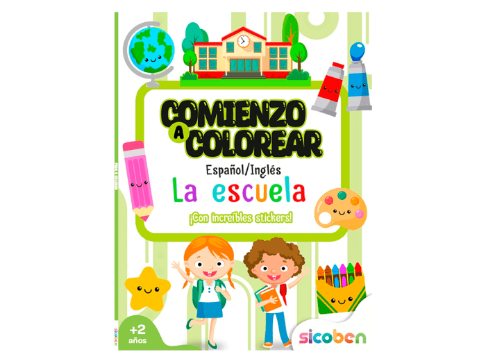 Libro "Comienzo a colorear: La escuela" Sicoben