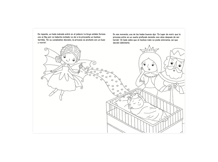 Libro "Cuentos para colorear: La bella durmiente" Sicoben