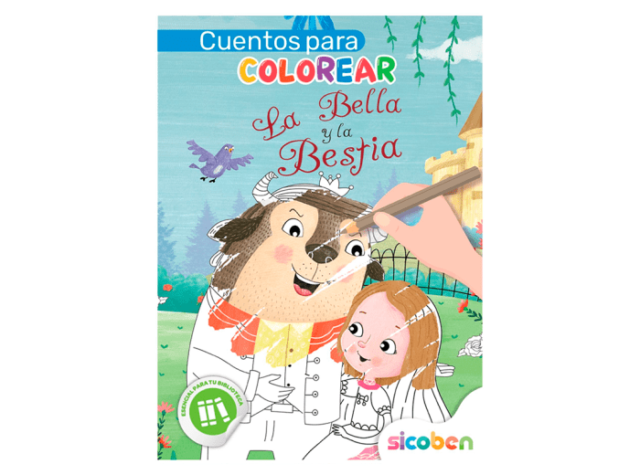 Libro "Cuentos para colorear: La bella y la bestia" Sicoben