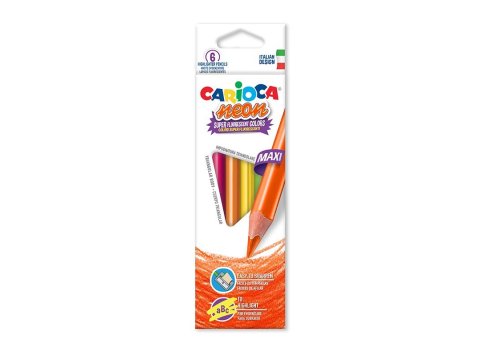 Lápices de colores triangulares Carioca Neón 6 colores