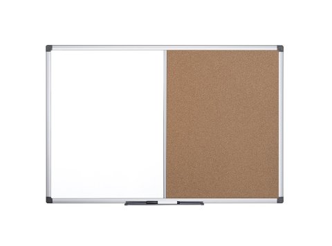 Pizarra combinada Bi-Office con marco de aluminio 90 x 120cm