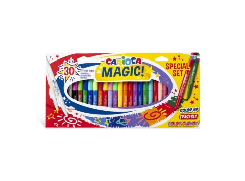 Marcadores borrables y color change Carioca Magic 30 unidades