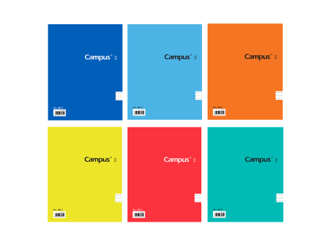 Cuaderno Campus University Tapa fuerte rayado A5 con espiral 80 hojas 70 g Caja master x 60