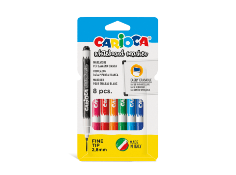 Marcadores de pizarra finos Carioca 8 colores