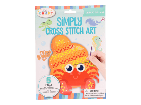 Kit de arte punto cruz: Debajo delmar