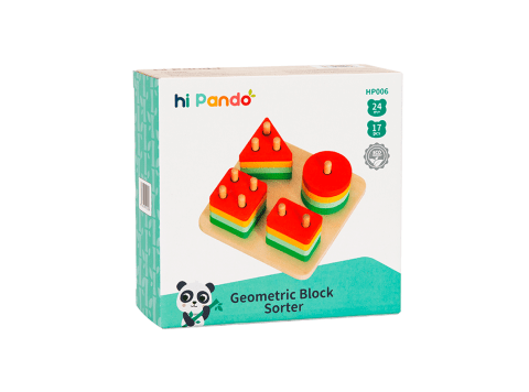 Set de encastre en madera de Geometría Hi Pando