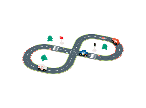 Set de juego en madera Autopista Hi Pando
