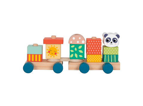 Tren de encastre con piezas en madera Hi Pando