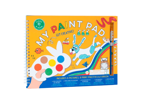 Set para colorear con pinturas y pincel: Mascotas Floss & Rock