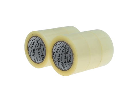 Cinta de empaque transparente Plus Office 48mm x 90m 6 rollos