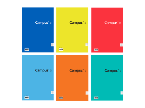 Cuadernola Campus University Tapa flexible cuadriculada con espiral 80 hojas 60 grs Paquete x 10