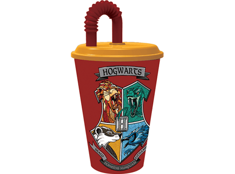 Vaso infantil con sorbito Harry Potter 430 ml