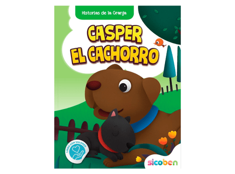 Libro "Historias de la granja: Casper el cachorro" Sicoben