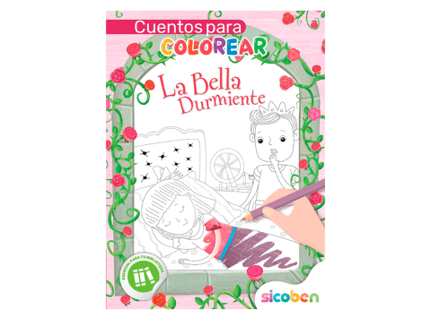 Libro "Cuentos para colorear: La bella durmiente" Sicoben