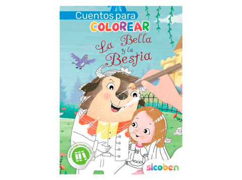 Libro "Cuentos para colorear: La bella y la bestia" Sicoben