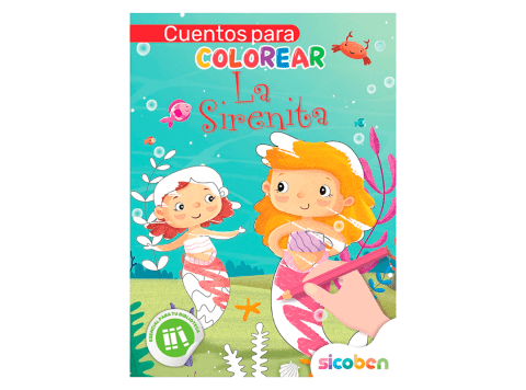 Libro "Cuentos para colorear: La sirenita" Sicoben