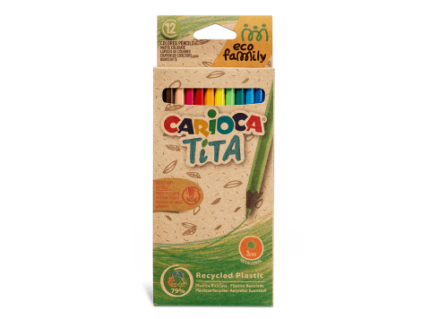 Lápices de colores Carioca Tita línea Eco 12 colores