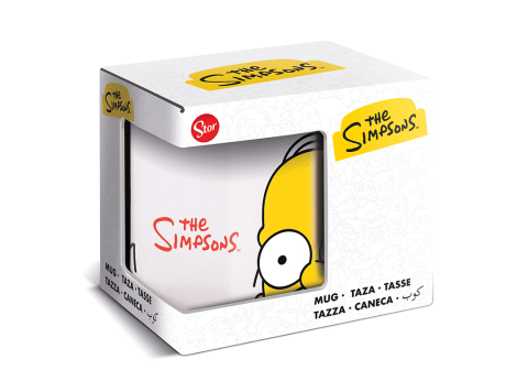Taza de cerámica Los Simpsons Homero en caja para regalo 325 ml