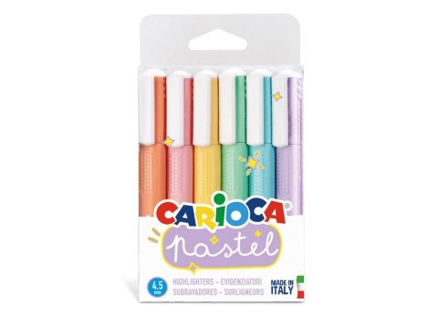Marcadores fluo Carioca Pastel 6 colores