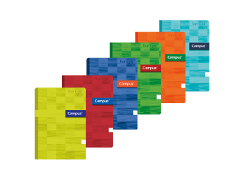Cuadernola Campus University Tapa flexible rayada engrampada 48 hojas 90 grs Caja master x 48